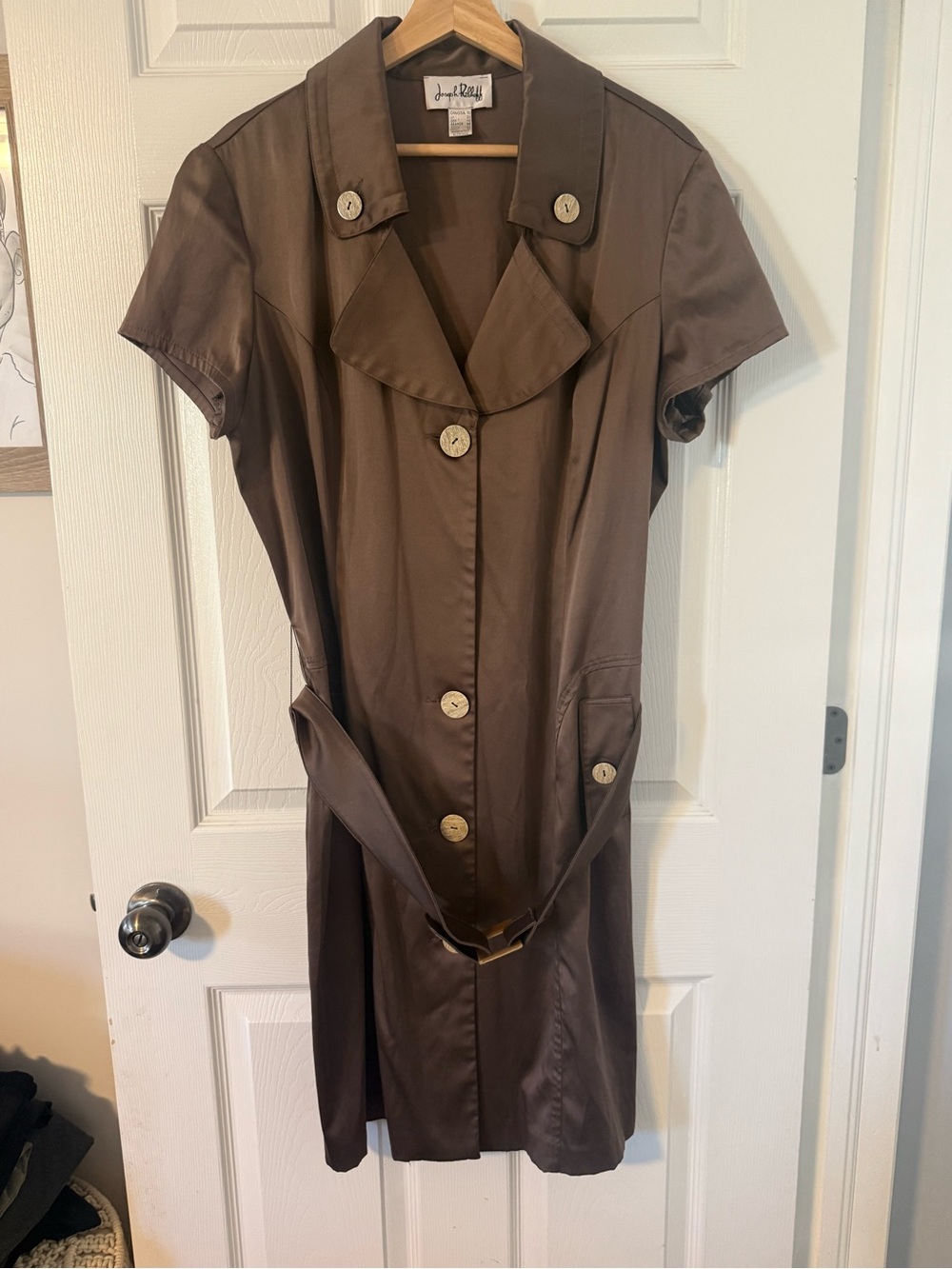 4. JOSEPH RIBKOFF VINTAGE TRENCH DRESS SZ 18r